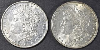 1880 & 1881-O MORGAN DOLLARS AU/BU