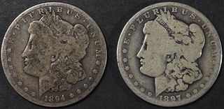 1894-O & 97-0 MORGAN DOLLARS