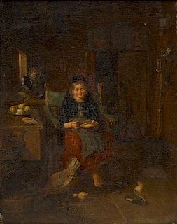 ANTON DEIBL (German, 1833-1883), Girl Eating