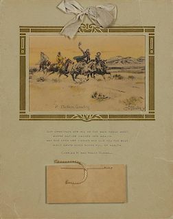 Charles Marion Russell 1864 - 1926 | Christmas Card