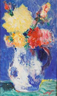 BERNARD LORJOU (French, 1908-1986), Flowers in a Vase