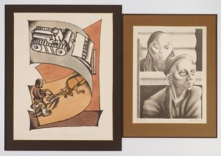 2 1930's American lithographs