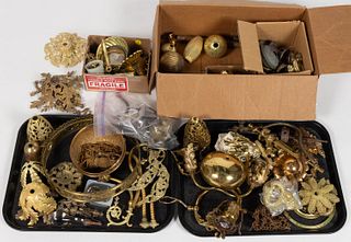 ASSORTED GAS / KEROSENE HANGING LAMP PARTS, UNCOUNTED LOT