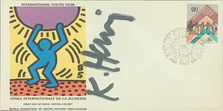 Keith Haring - International Volunteer Day with Original Drawing