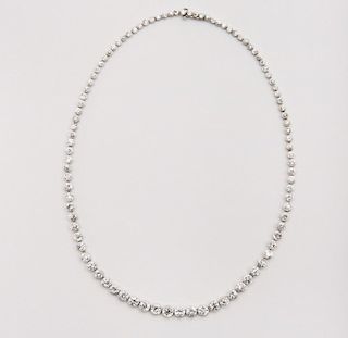 Platinum and Diamond Riviere Necklace