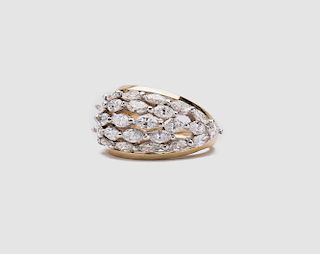 18K Gold and Diamond Ring