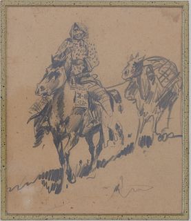 Edward Borein (1872-1945) Original Pencil Sketch