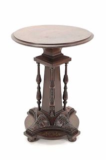 19th C. Man Of The North Wind Tilt Top End Table