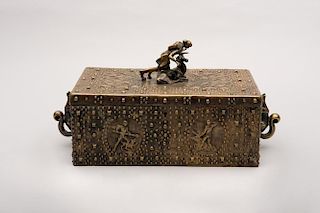 Fine Art Nouveau Gilt Bronze Documents Box
