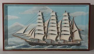 Shadow Box Ship Diaorama Depicting "The Frederick Billings"