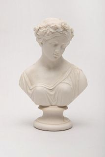 Parianware Bust of a Classical Woman
