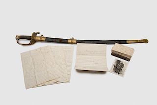 Civil War Presentation Sword and Collection of Letters and Personal Ephemera