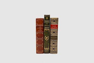 Three Leather and Partial Leather Bound Books