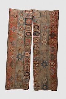 TWO MOROCCAN RUG FRAGMENTS, 19th century