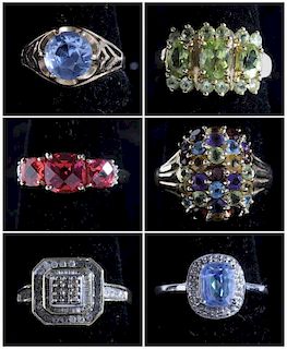 Group of 10kt. Lady's Rings
