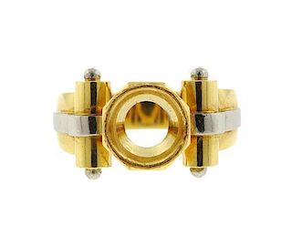 18K Two Tone Gold Ring Mounting