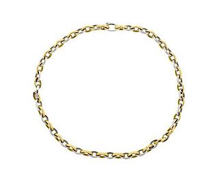 Roberto Coin 18K Two Tone Gold Link Necklace