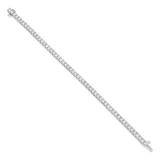 Princess Cut Diamond Line Bracelet