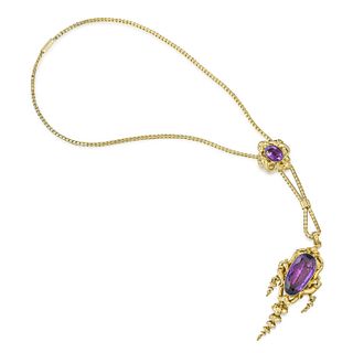 Victorian Amethyst Gold Necklace