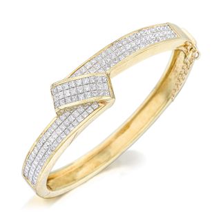 Diamond Knot Bangle Bracelet