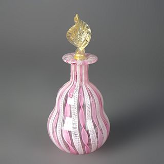 Venetian Murano Ribbon Art Glass Perfume 20th C