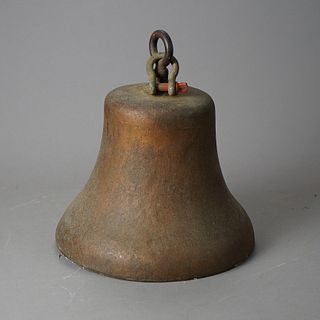 Antique Bronze Bell, 12"h