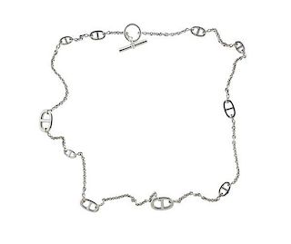 Hermes Farandole Sterling Silver Classic Chain Necklace