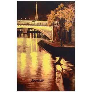 Howard Behrens (1933-2014), "Twilight on the Seine, I" Limited Edition Hand Embellished Giclee on Canvas, Numbered and Hand Signed with Certificate of
