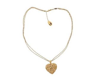 Roberto Coin 18K Gold Ruby Heart Necklace