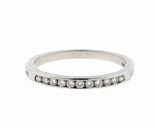Tiffany &amp; Co. Platinum Diamond Half Band Ring