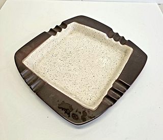 Large Two-Tone Mid-Century Ceramic Ashtray