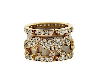 Cartier Panthere 18K Gold Diamond Band Ring
