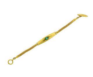 Darlene de Sedle 22K Gold Emerald Bracleet