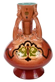 Christopher Dresser Figural Glazed Pottery Vase