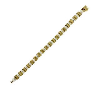 18K Gold Pearl Bracelet