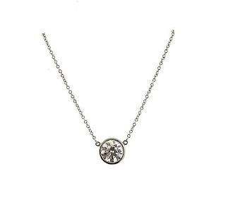 Tiffany &amp; Co. Peretti  Platinum 1.15ct VS1 E Diamond Necklace
