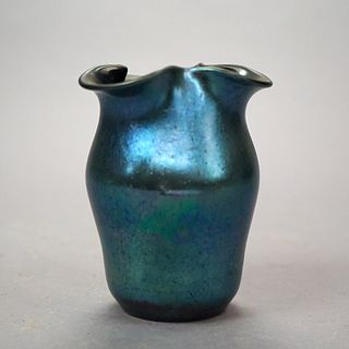 Antique Arts & Crafts Loetz School Art Glass Vase Circa 1920