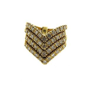18K Gold Diamond Stackable Ring