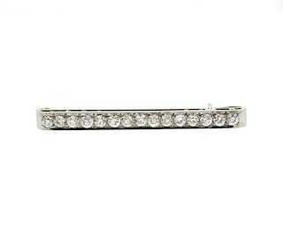 Tiffany &amp; Co Platinum 14K Gold Diamond Pin