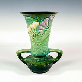 Roseville Pottery Two Handled Vase, Freesia