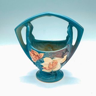 Roseville Pottery Basket Vase, Magnolia