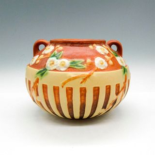 Roseville Pottery Bulbous Vase, Cherry Blossom