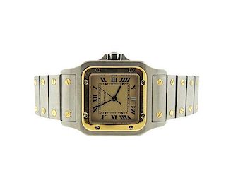 Cartier Santos Stainless Steel 18K Gold Watch