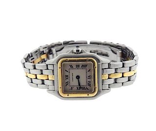 Cartier Panthere 18K Gold Stainless Steel Watch