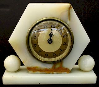 Whitehall-Hammond Art Deco Alabaster Clock