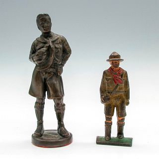 2pc Metal Boy Scout Figurines
