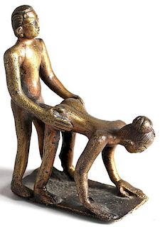 Miniature Brass Erotica Sculpture