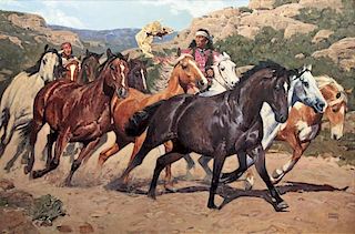 David Mann b. 1948 | Into Apache Land