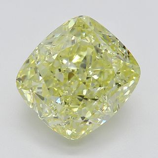 2.16 ct, Natural Fancy Yellow Even Color, VS2, Cushion cut Diamond (GIA Graded), Appraised Value: $40,200 