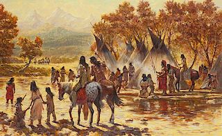 Jim Carson b. 1942 | Lewis & Clark Visit the Nez Perce